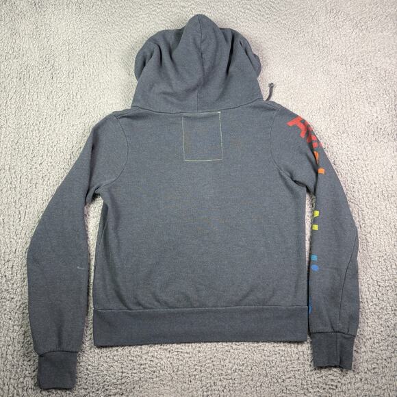 Aviator Nation Hoodie Womens XS Gray Full Zip Sweatshirt Venice CA Rainbow Surf - Picture 8 of 12